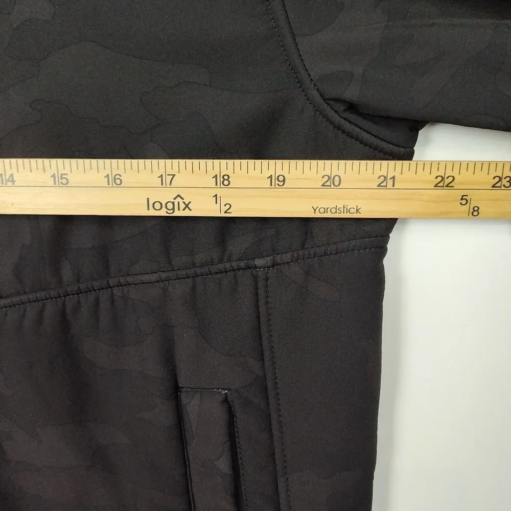 Reebock Full-Zip Jacket Boys Size 14/16 Black Camo Pattern Zipped‎ Pockets